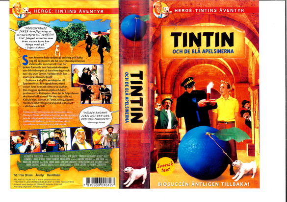 TINTIN OCH DE BLÅ APELSINERNA (VHS)