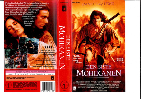 DEN SISTE MOHIKANEN (VHS)