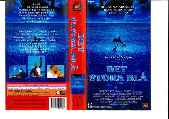DET STORA BLÅ (VHS)