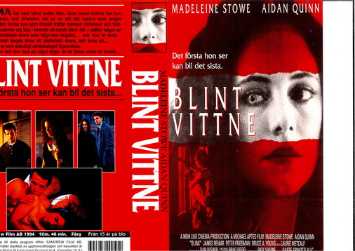 BLINT VITTNE(Vhs-Omslag)