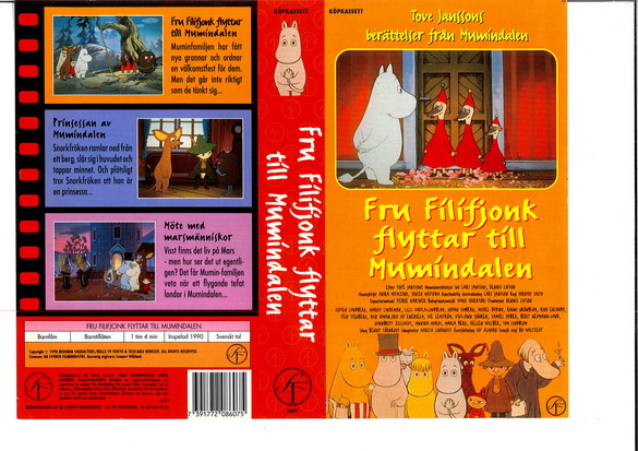 MUMIN: FRU FILIFJONK FLYTTAR TILL MUMINDALEN (vhs-omslag)