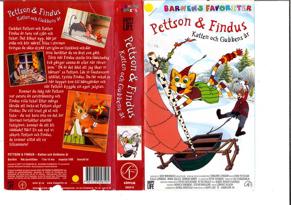 PETTSON & FINDUS - KATTEN OCH GUBBENS ÅR (VHS)
