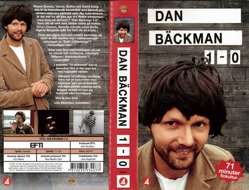 DAN BÄCKMAN 1-0 (VHS) NY