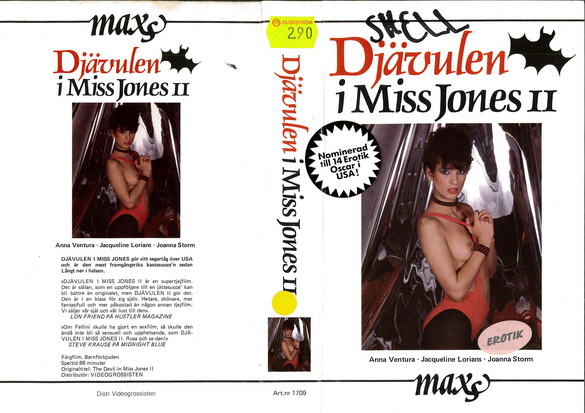 DJÄVULEN I MISS JONES 2 (VHS Omslag)