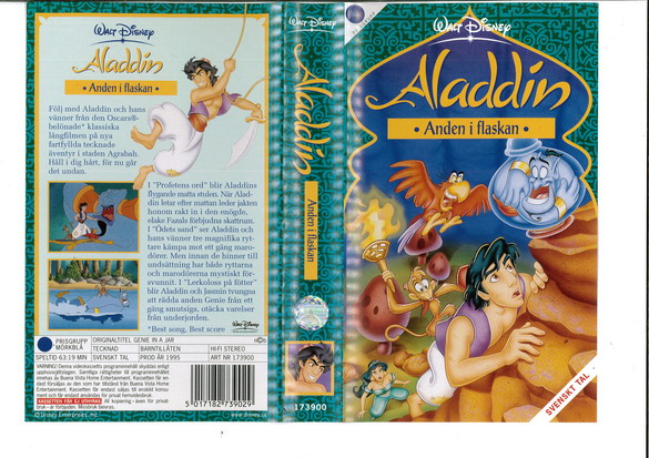 ALADDIN - ANDEN I FLASKAN (VHS)