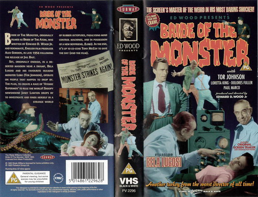 BRIDE OF THE MONSTER (VHS) UK